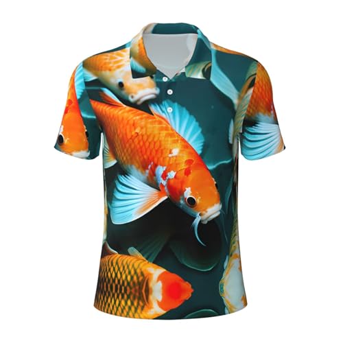 Polo homme anti transpiration élégant confort manches courtes koï