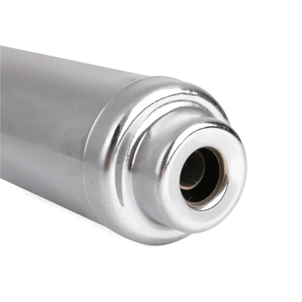Tubo escape mofle Tubo flexible de plata negro del silenciador para las piezas motor gasolina la bicicleta 80cc