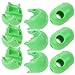 Kisangel 6Pcs Green Abs Plastic Climbing Net Buckles - Children's Climbing Rope Connectors for Indoor/Outdoor Use - 2.55X1.18X1.18In