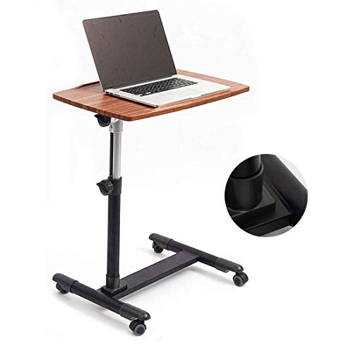 Overbed Tisch, Tray Table Einstellbare Sofa Seitennachttisch tragbarer Schreibtisch mit Rollen Laptopwagen, älterer Menschen, älterer Patienten