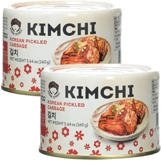 Ajumma Republic Korean Pickled Cabbage Kimchi 160g Tin (Pack of 2) Fermented Foods