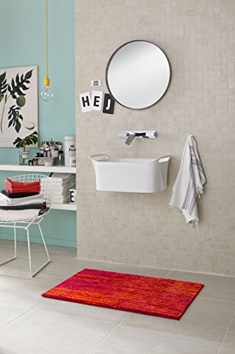 SCHÖNER WOHNEN Collection Bath Mat Mauritius, Öko-Tex 100 Standard Red, Acrylic, red, 60 x 60 cm