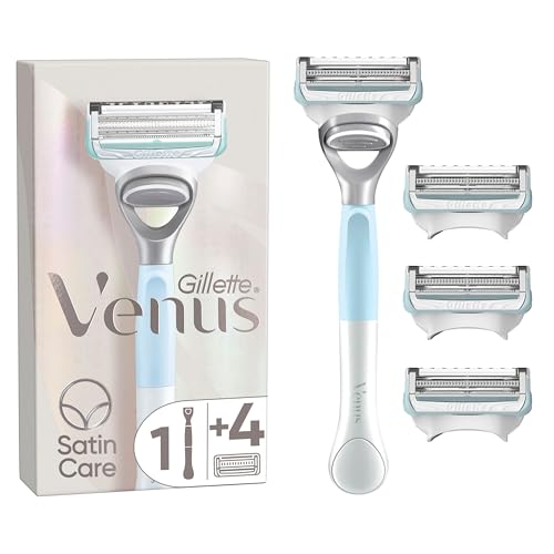 Gillette Venus Rasierer Damen für den Intimbereich, Damenrasierer mit 4 Ersatzklingen, Intimrasierer für Frauen hilft, die Haut vor Irritationen zu schützen
