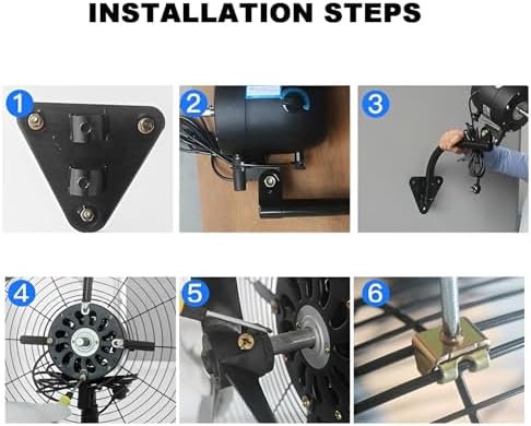 52.5/66/76cm Wall Mounted Fans - 3 Speed, 120° Oscillation, 30° Adjustable Tilt, Portable Cooling Solution for RV, Bedroom, Kitchen, Office, Garage (66cm)