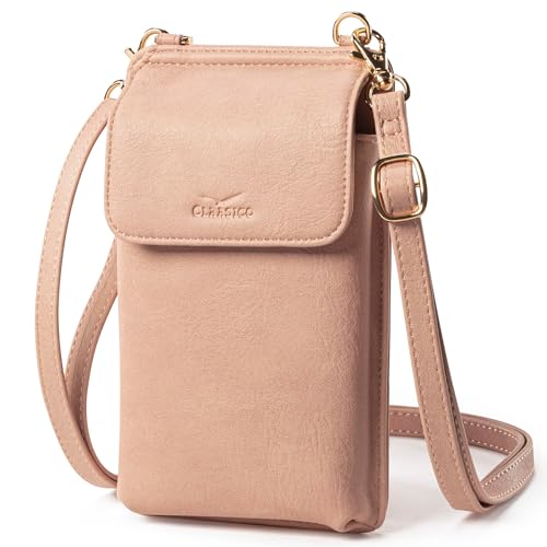 Image of Claasico Crossbody Phone Purse for Women - RFID Phone Case Wallet w /Magnetic Closure & Separate Zipper Pocket Crossbody Bag
