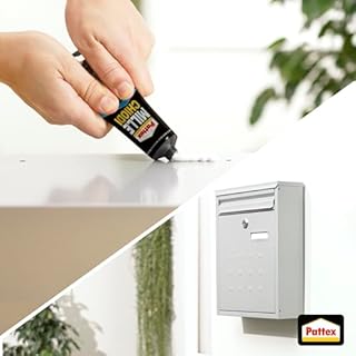 Pattex Millechiodi Resistente all'Acqua, adesivo extra forte per montaggi esterni, adesivo resistente per legno, ceramica, metallo, con presa immediata, 1x340g tubo