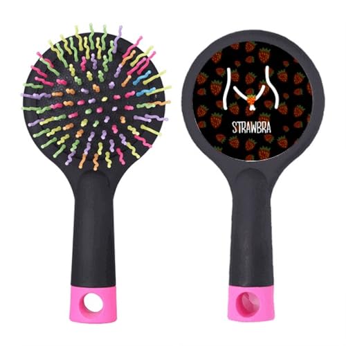 Brosse à cheveux démêlante pour la routine matinale des enfants rouge fraise