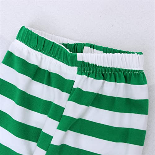 Kids Christmas 𝐏a𝐣amas Set Boys Girls Cotton Striped 𝐏js Matching Holiday 𝐒leepwear Toddler 𝐋ounge𝐰ear Top Pants3
