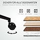 HOMCOM Bürostuhl Höhenverstellbarer Schreibtischstuhl mit Rollen, Diamantsteppung, Drehstuhl mit Wippfunktion, Kunstleder, Weiß