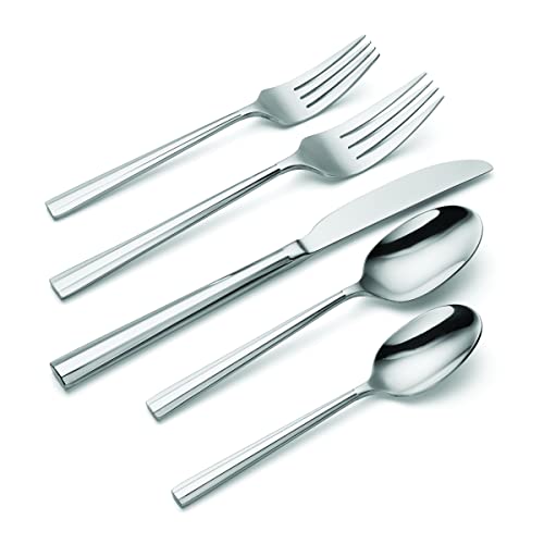 Oneida Bardon 20 Piece Everyday Flatware Set, 3.15 LB, Metallic