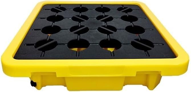 Bac de récupération modulaire avec drain 68x68x15 cm pour barbecues et garages