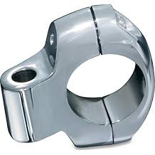 Kuryakyn 1468 Motorcycle Handlebar Accessory Universal Mount Clamp for Motorcycles with 1-1/4" Diameter Bars Accepts 5/16" Mounting Hardware, Chrome, Pack of 1