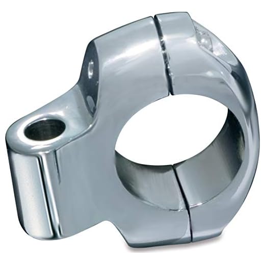 Kuryakyn 1468 Motorcycle Handlebar Accessory: Universal Mount Clamp for Motorcycles with 1-1/4" Diameter Bars (Accepts 5/16" Mounting Hardware), Chrome, Pack of 1