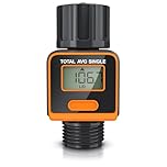 Brandson Digital water meter, Watering timer, Water flow meter, Practical water meter for the garden IPX6, 4 water consumption control modes, indoor and outdoor use