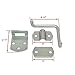 Boxer Tools Side Gate Latch Sets for Stake Body Gates, Clear Zinc, 4 Count