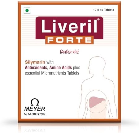 Liveril Forte With Silymarin Extract, Amino Acids And Vitamins That Support Healthy Liver Functions, Improve Metabolism |15 Tablets