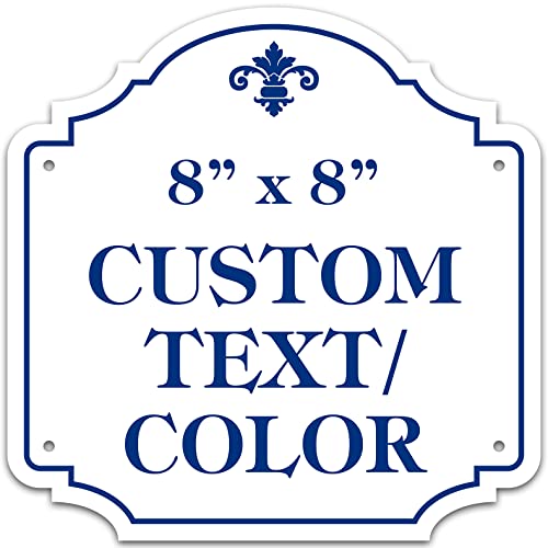 Personalized Outdoor/Indoor Decorative, Custom Designer Style Sign, 8x8 Inch, 24 Colors, Rust-Free Thick AlumaBond - Made by: My Sign Center, USA (Florolex II - Contour)