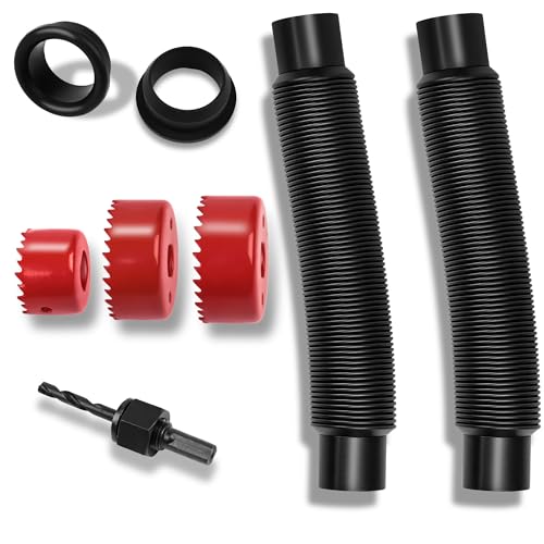 NBPLUS Rain Barrel Hose Connector Kit linking Rainwater Overflow Barrels Includes Hole Saw Gaskets & Downspout Extension Diverter Adapter Accessories Parts Leak-Free Connection