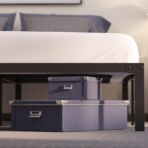 Dreamzie Metallbett 120x200 mit Lattenrost - Bettgestell 120x200 mit Füßen - Höhe 45 cm - Stabil, Einfacher Aufbau, Viel Stauraum – Bild 7