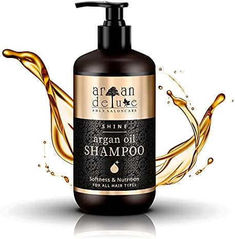 Argan Deluxe Shampoo in professional quality 10.1 fl oz - strong care with argan oil for smoothness and shine
