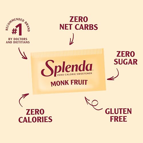 Image of SPLENDA Monk Fruit Zero Calorie Plant Based Sweetener, No Erythritol, Keto Sugar Substitute (80 Count)