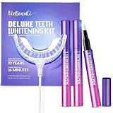VieBeauti Teeth Whitening Kit LED Light with 35% Carbamide Peroxide, Blue