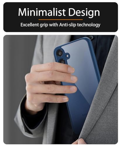 Image of WOW IMAGINE Shockproof Hybrid Back Cover for Samsung Galaxy M35 5G | Hard Slim fit Back Case | PC & TPU | Clear Transparent Case - Blue