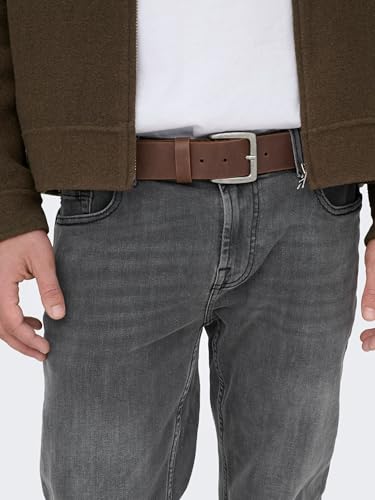 Only & Sons Uomo O&S Slim Fit Pantaloni Jeans Basic Denim Onswarp Elasticizzato Pantaloni A Svasati, Colore:Grigio, Taglia Pantalone:31W / 30L - 6