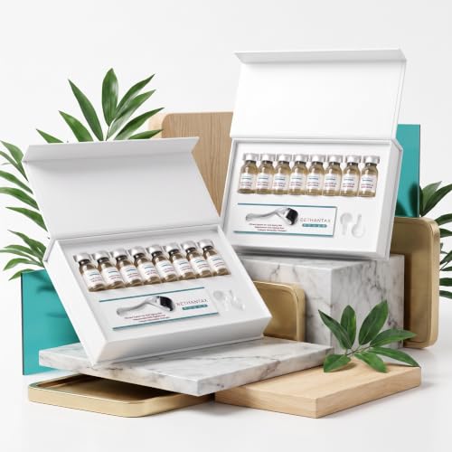2 LOT Bethantax Power Hair Complex Scalp Serum Set - Advanced Peptide & Mineral Supply for Gruby, fuller Looking Hair - Intensywny system wspomagający skalp z precyzyjnym zakraplaczem
