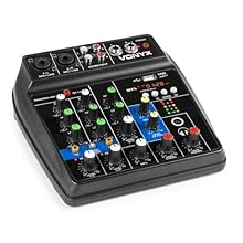 Compact & Convenient Audio Mixing: This portable 3-channel audio mixer effortlessly blends audio from microphones, instruments and devices, ideal for small live performances, pubs and karaoke setups. Wireless Bluetooth Streaming: Effortlessly pair yo...
