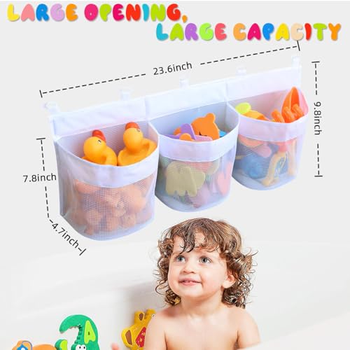 Bath-Toy-Storage-Organizer-Bathtub-Holder-for-Toys-Tub-Toys-Basket-Bathroom-Net-Bag-Kids-Hanging-Mesh Bath Toy Storage Organizer Bathtub Holder for Toys Tub Toys Basket Bathroom Net Bag Kids Hanging Mesh