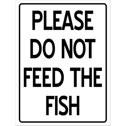 Non Dare Da Mangiare Ai Pesci Cartello Di Avvertimento Cartello Decorativo Targa In Metallo Cartelli Metallo Per Casa Cafe Soggiorno Club S