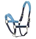 Centaur Fleece Cushion Breakaway Halter - Size:Cob Color:Navy/Turquoise