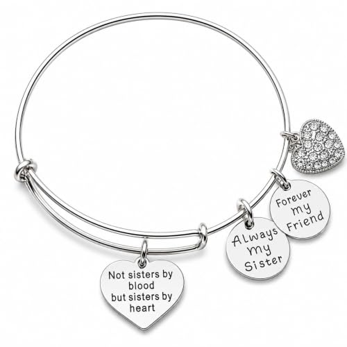 Image of Infinity Collection Best Friends Bracelets- Not Sisters By Blood But Sisters By Heart Bracelet- Friend Jewelry- Gift for Friends