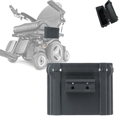 Storage Box for Permobil Wheelchair - Fits Unitrack Rail M3 M5 F3 F5 M1 M300, Easy Install Side Container for Keys, Phone, Wallet, Tools, Secure Snap Lid