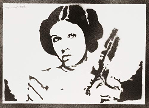 Poster Princesse Leia Affiche STAR WARS Handmade Graffiti Street Art - Artwork