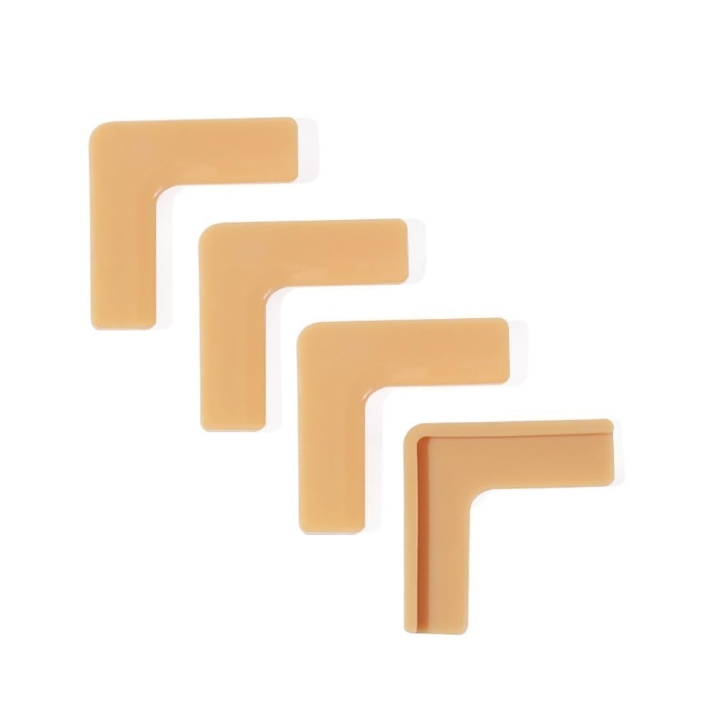 4Pcs Soft Anti Collision Security Safety Corner Guards Anticollision Strip Edge Protection Protector(Brown)