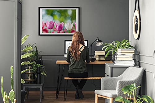 Tableau moderne Tulup 70x50 cm cadre en bois de qualite - 2
