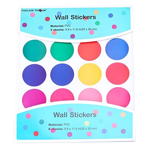2" Rainbow Polka Dot Wall Sticker, Baby Wall Decals For Office Home Decoration , Round Wall Sticker Circle Wall Decal For Kids Bedroom Living Room, Classroom, Playroom Decor Vinyl Wall Stickers Dots Wall (140Pcs) #TOP1