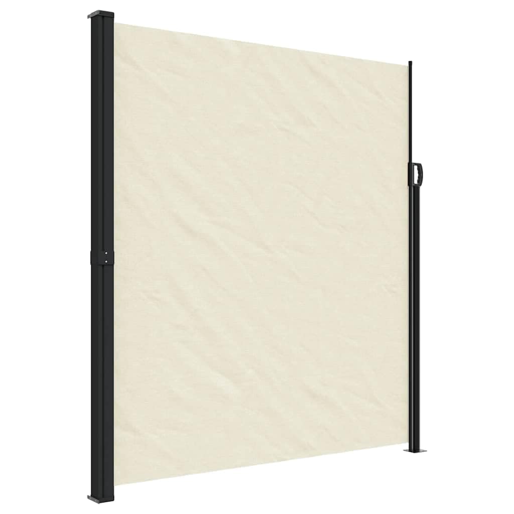 vidaXL Retractable Side Awning Cream 220x500 cm — image 1