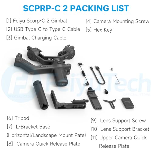 Image of FeiyuTech SCORP C-2 Lightweight Camera Gimbal Stabilizer