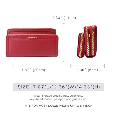 Crossbody Bags for Women, Cell Phone Crossbody Wallet with Card Slots,Trendy Shoulder Wallet with ID Case 5