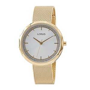 Lorus RG240WX9 Analoog kwartshorloge voor dames, met metalen armband, goud