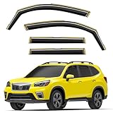 Deejecsun in-Channel Window Rain Guards Intended for Subaru Forester 2019-2024 Extra Durable Side Window Deflectors Rain Guard Window Visor Vent Visors Vent Shades Exterior Car Accessories - 4 pcs