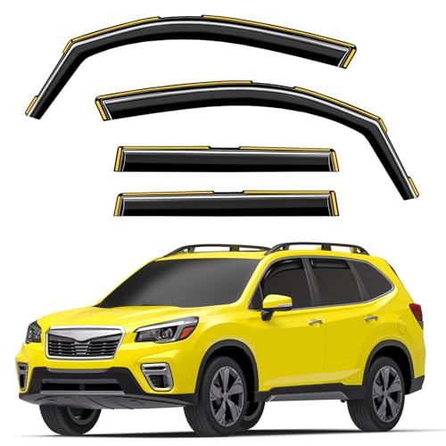 Deejecsun in-Channel Window Rain Guards Intended for Subaru Forester 2019-2024 Extra Durable Side Window Deflectors Rain Guard Window Visor Vent Visors Vent Shades Exterior Car Accessories - 4 pcs
