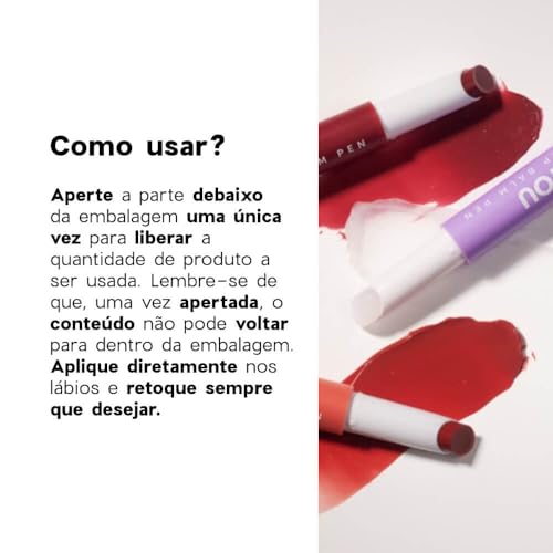 Hidratante Labial Cereja - Lip Balm Pen Berry 4you 1,8g