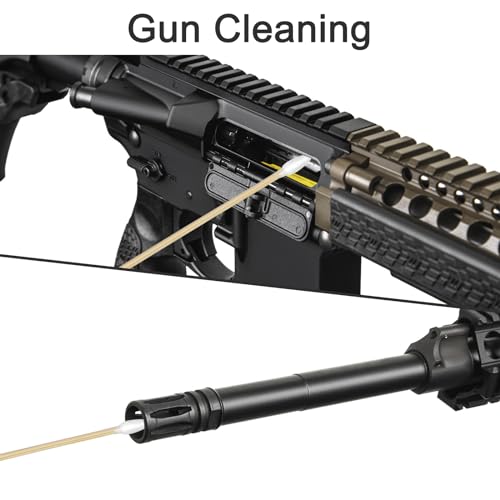 400 Count Gun Cleaning Swabs, Dual - Ends Tips, 6 Inch Gun Cleaning Supplies, Long Cotton Swabs with Bamboo Sticks in A Storage Case for Gun Cleaning and Maintenance (Pointed Heads) - Thumbnail 5