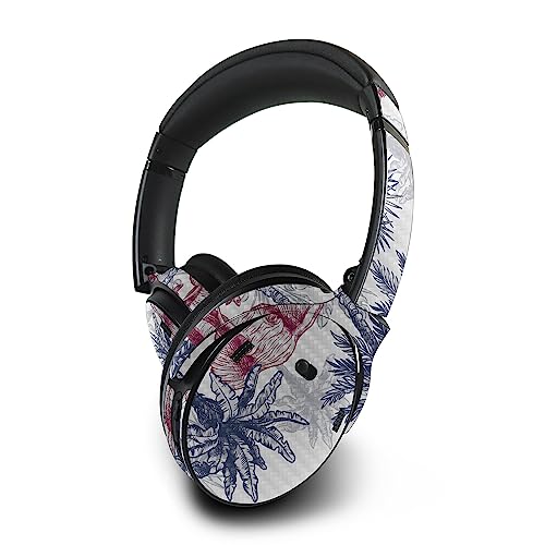 Image of MightySkins Carbon Fiber Skin Compatible with Bose QuietComfort 45 Headphones Tropical Jungle | Protective, Durable Textured Carbon Fiber Finish | Easy to Apply
