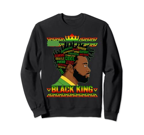 June teenth Independence Day Black King African American Dad Sweatshirt