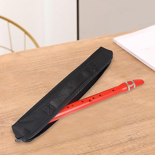 Flute Storage Bag, Long Zippered Flute and Piccolo Carry Bag Portable Washable Recorders Flute Case Bag for Vertical Flutes Recorders, Black - Thumbnail 3